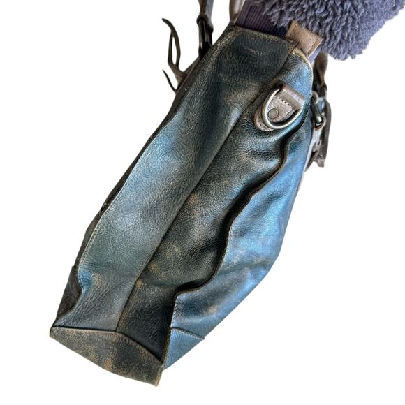 BED STU  BRUNA Leather Shoulder Bag in DARK TEAL LUX ICICLE RUSTIC - Picture 3 of 9